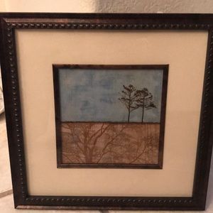 Lovely framed picture of two trees